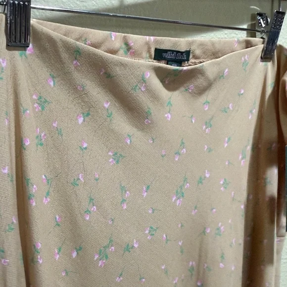 NWT Wild Fable Size XXL Beige Floral Maxi Skirt - Picture 5 of 9